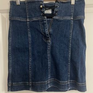 Denim mini skirt